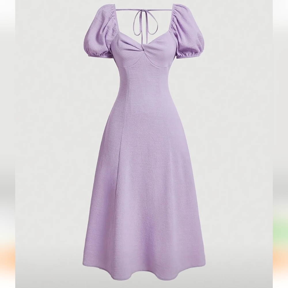 Elegant Lavender Fitted Dress
